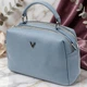 Женская сумка с двумя секциями из натуральной кожи Vintage 22920 Голубой - изображение 1