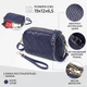 Кожаная сумка на три отделения для женщин Vintage 22892 Синий - изображение 3