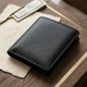 Компактный женский кошелек с карманом для монет из натуральной кожи ST Leather 22690 Черный - изображение 2