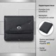 Компактный женский кошелек с карманом для монет из натуральной кожи ST Leather 22690 Черный - изображение 4