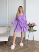 Піжама жіноча трійка халат майка шорти Priscilla Collection L-XL фіолетовий - зображення 2