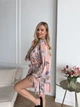 Піжама жіноча трійка халат майка шорти Priscilla Collection L-XL пудра - зображення 6