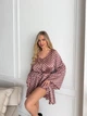 Піжама жіноча трійка халат майка шорти Priscilla Collection L-XL рожевий - зображення 2