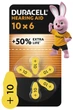 Батарейка DURACELL Hearing Aid 10 6 шт. (5017063//5007510/5011445) - зображення 1