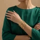Жіночий браслет-манжет у стилі абстракція Gold Liquid Золотистий (12090) - зображення 2