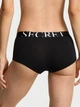 Жіночі трусики Victoria's Secret (2975581635185) Exploded Logo Cotton Boyshort XL чорні - зображення 2