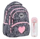 Рюкзак шкільний + пляшка GoPack Education Fluffy Heart GO26-175M-4 - зображення 1