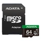 Карта памяти ADATA 64GB microSD class 10 UHS-I U3 V30 A2 Speed Plus (UD64GUI3V30A2SP-RA1) - изображение 1