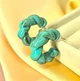 Жіночі сережки Кручені кільця Акрил jewelry Бірюзові - зображення 4