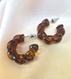 Женские сережки Крученые кольца Акрил jewelry Янтарные - изображение 3