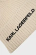 Жіноча бежева вовняна шапка K/ESSENTIAL BEANIE Karl Lagerfeld OS 246W3411 - изображение 3