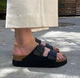 Женские шлепанцы BIRKENSTOCK PAPILLIO ARIZONA GROOVED VEGAN 1018520 narrow 38 черные - изображение 2