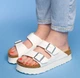 Женские шлепанцы BIRKENSTOCK PAPILLIO ARIZONA GROOVED VEGAN1018581 narrow 39 белые - изображение 9