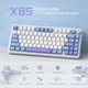 Ігрова Бездротова Механічна Клавітура Attack shark x85 White-purple - зображення 3