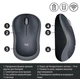 Беспроводная мышь Logitech M185 Wireless Grey USB 2.4 ГГц оптическая серая - изображение 8