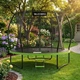 Батут садовий LEOBRO Premium Pro 10FT GREEN Батут спортивний 312 см з внутрішньою захисною сіткою для дому та вулиці дитячий - зображення 1