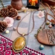 Кулон в стиле винтаж желтый агат кракле - изображение 4