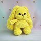 Вязаная плюшевая игрушка Зайчик кролик ручной работы 16 см - изображение 1