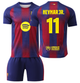 Футбольная детская форма Neymar Jr. (Неймар) 11 Barcelona (Барселона) сезон 24/25 26 размер рост 140-145 см красно-синий - изображение 1