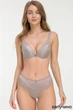 Комплект белья: бюстгальтер push-up и бразилианы 9383 Balaloum капучино 75C/M - изображение 1