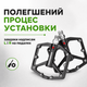 Педалі для велосипеда Rockbros K203 на промопідшипниках із шипами, легкі для MTB і міських велосипедів Чорний - зображення 2