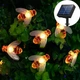 Уличная гирлянда Пчелы на солнечной батарее 5 м, 20 LED, теплый белый свет, декоративная садовая LED-гирлянда - изображение 1