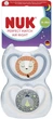 Пустышки Nuk Perfect Match Air Night Силиконовые Размер 3 18-36 месяцев Львенок/Звезды 2 шт (4008600447108) - изображение 1