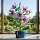 Конструктор квітка Гібіскус у горщику, інтер'єрна квітка серії Botanical, сумісний з відомими брендами - зображення 11