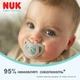 Пустышки Nuk First Choice Силиконовые Размер 2 6-18 месяцев Черепаха/Кит 2 шт (4008600447634) - изображение 8