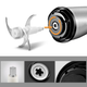 Измельчитель молния электрический с двойным лезвием UKC Food Kit Grinder 1.8 л 300Вт Нержавеющая сталь - изображение 4