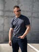 Мужская футболка из хлопка базовая Teamv Basic Графит 3XL - изображение 6