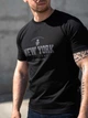 Мужская футболка повседневная из хлопка Teamv New York Черная 4XL - изображение 2