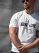 Мужская футболка повседневная из хлопка Teamv New York Белая S - изображение 5