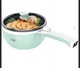 Vocha мини электрическая кастрюля Hot Pot 1,5 л, зеленая, многофункциональная, портативная, для супа, пасты, яиц - изображение 3