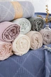 Вафельная простынь-покрывало Saheser Cotton Piquel 210×230 см. Lavin Haki - изображение 2