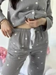 Женская муслиновая пижама брюки+рубашка "Уютные сердца", сердечки S - изображение 3