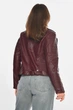 Куртка-косуха женская из экокожи бордового цвета Fashion размер 42-44 (214066) - изображение 3