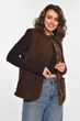 Жилетка женская однотонная коричневого цвета Fashion размер 44-46 (214477) - изображение 1