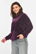 Худи женское велюр фиолетового цвета Fashion размер 44-48 (214446) - изображение 2