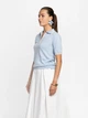 Поло жіноче блакитне бавовняне Arber Polo knit Zipper WD4 SS XS блакитний (W09.22.23.624) - изображение 3