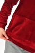 Худи женское велюр бордового цвета Fashion размер 44-48 (214439) - изображение 4