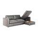 Мягкий угловой диван раскладной со спальным местом MeBelle VINCE-CORNER 260x150 в гостиную, бежевый велюр - изображение 4