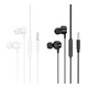 Проводные вакуумные наушники 3.5mm Borofone BM94 Stereo Bas с микрофоном,коннектор AUX 3.5мм , проводное управление, поддержка звонков 1.2м White - изображение 2