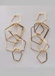 Серьги женские длинные геометрические фигуры Fashion Jewelry Золотистые 20463 - изображение 4