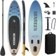 Надувная SUP доска для плавания GENREEN 305 см Light Blue Aurora Gradient (SUP5021800) - изображение 1