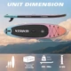 Надувная SUP доска для плавания GENREEN 305 см Volcanic Coast Adventure Series (SUP5021799) - изображение 3