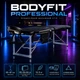 Массажный стол BodyFit 60 см, 2-секционный, алюминиевый, складной, с подлокотниками, кушетка Черный - изображение 1