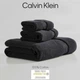 Calvin Klein махровые полотенца из плотного однотонного 100% хлопка с брендированным кантом (3 штуки – комплект для одного) – черный - изображение 2