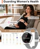 Смарт-часы niolina для активных женщин, HD экран, Bluetooth-звонки, мониторинг здоровья, IP68, комплект с двумя ремешками - изображение 3