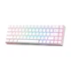 Клавіатура XTRIKE ME GK-995W WH, Tri-mode mechanical wireless keyboard, 68 Keys, BT/2.4G/Type-C, RGB, EN Layout, 2000mAh, white - зображення 6